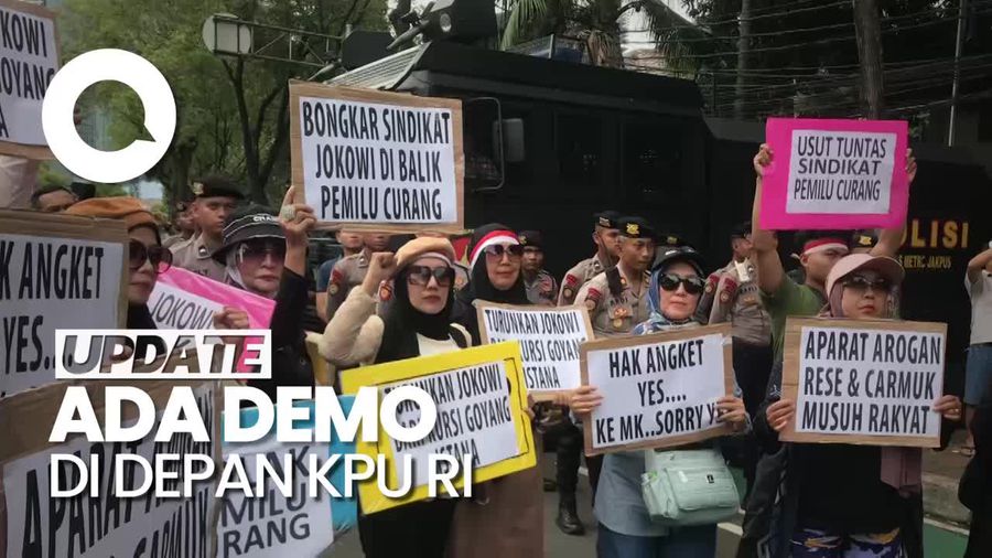 Massa Aksi Mulai Padati Jalan Depan KPU RI, Bawa Tuntutan Terkait Pilpres 2024