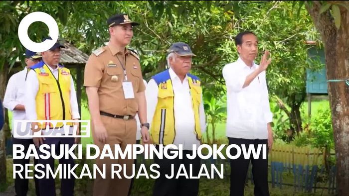 Penampakan Menteri Basuki Kembali Dampingi Jokowi di Acara Peresmian