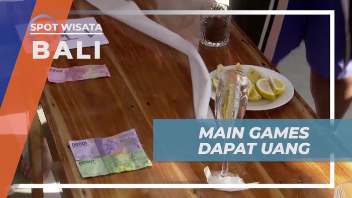 Tantangan Seru Menarik Tissue di Bawah Gelas, Bali