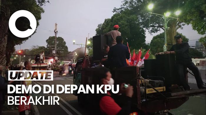 Demo di Depan KPU Bubar, Jalan Imam Bonjol Dibuka Kembali