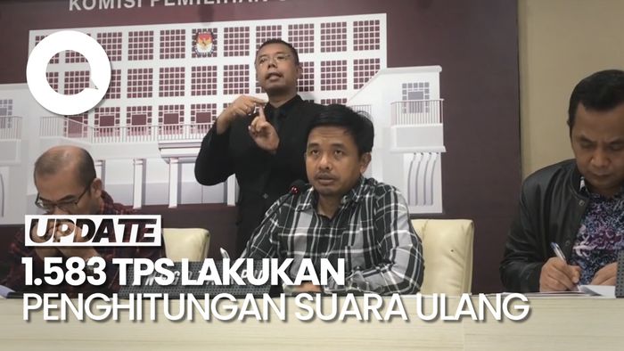 KPU Ungkap 1.583 TPS di 18 Provinsi Gelar Penghitungan Suara Ulang