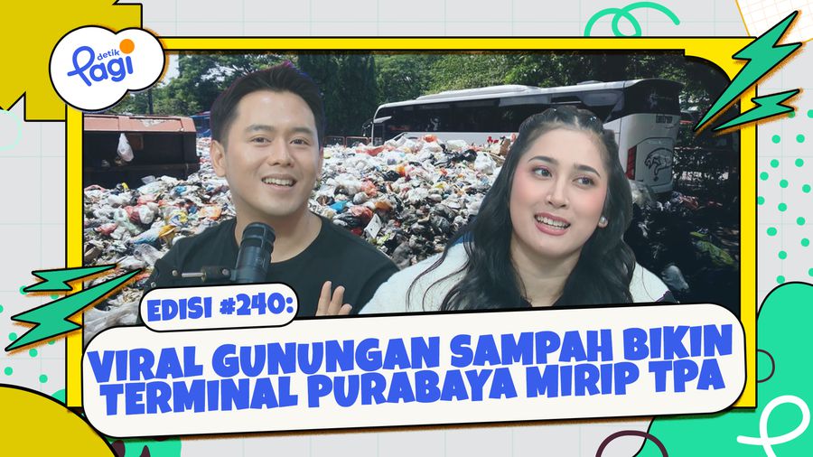 Viral Gunungan Sampah Bikin Terminal Purabaya Mirip TPA