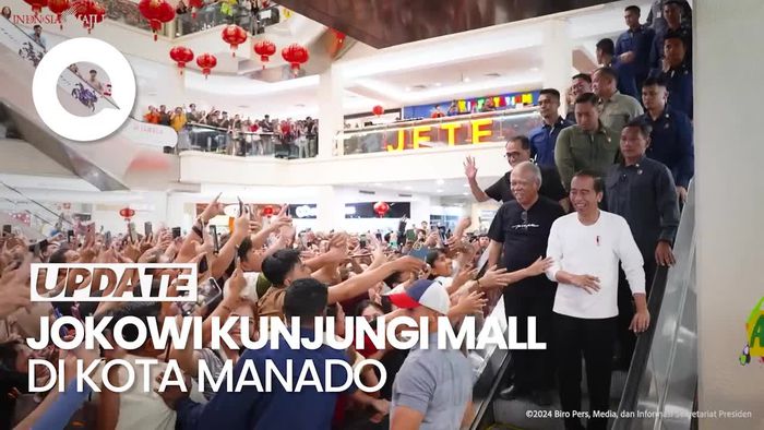 Jokowi Kunjungi Mal di Kota Manado, Langsung Diserbu Pengunjung