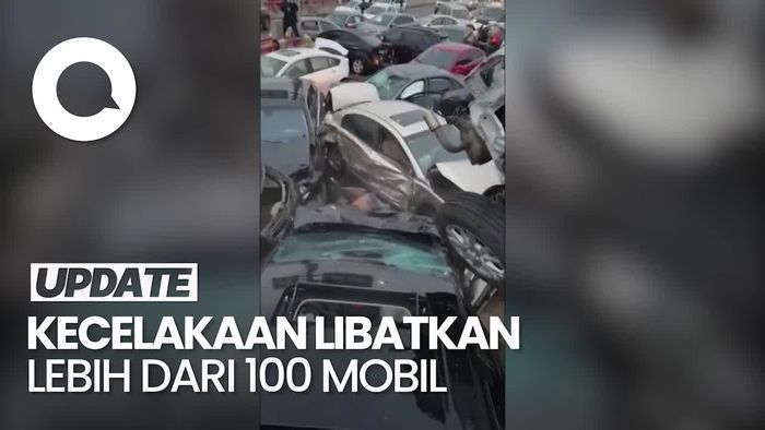 100 Lebih Mobil Terlibat Kecelakaan di Jalan Tol China, 9 Orang Luka-luka