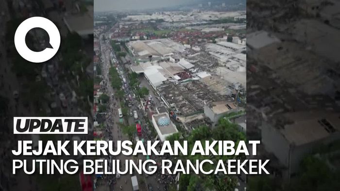 Penampakan Dari Udara Jejak Kerusakan Puting Beliung Rancaekek