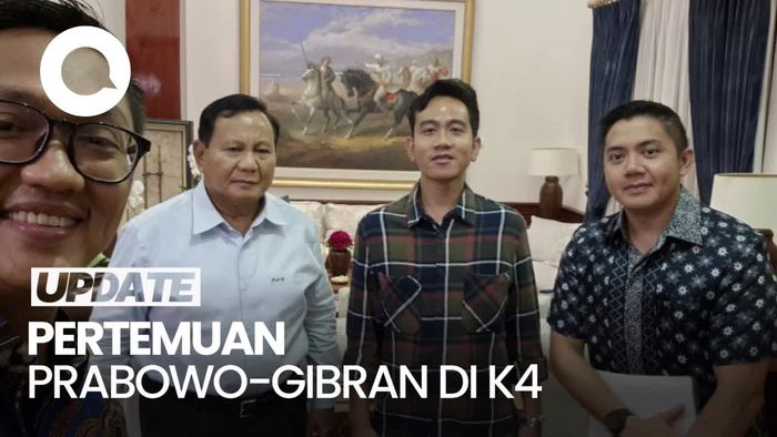 Ekspresi Semringah Prabowo-Gibran saat Bertemu di Kertanegara