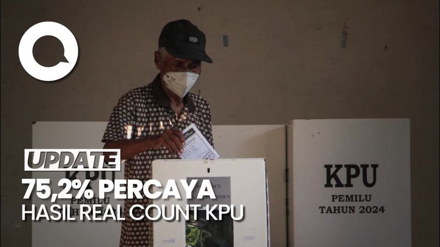Survei LSI: 75,2% Responden Percaya Hasil Real Count KPU