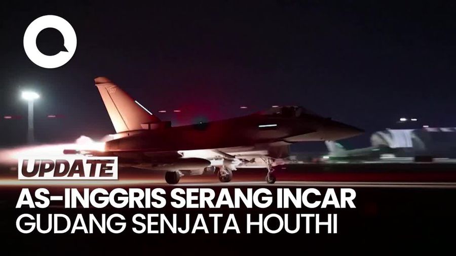 Kerahkan Jet Tempur, AS-Inggris Targetkan Gudang Senjata Houthi