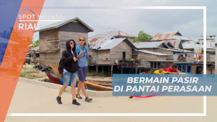 Pantai Perasaan, Serunya Bermain Pasir di Tengah-tengah Sungai, Riau