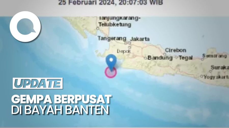 Gempa M 5,7 Guncang Banten, Terasa Hingga Jakarta