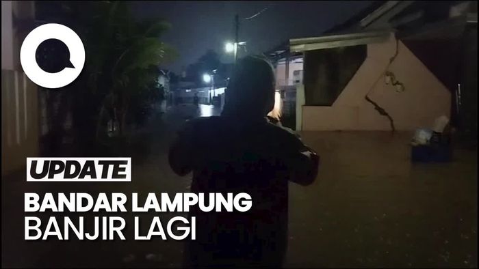 Penampakan Bandar Lampung Kembali Dilanda Banjir Seusai Hujan Deras
