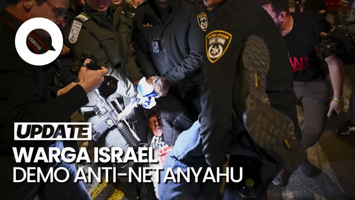 Polisi Israel Tangkap Belasan Demonstran Anti-Netanyahu