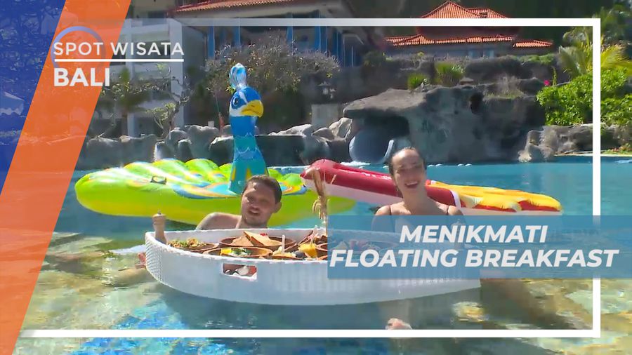 Bersantai Sambil Menyantap Lezatnya Menu Floating Breakfast, Bali 