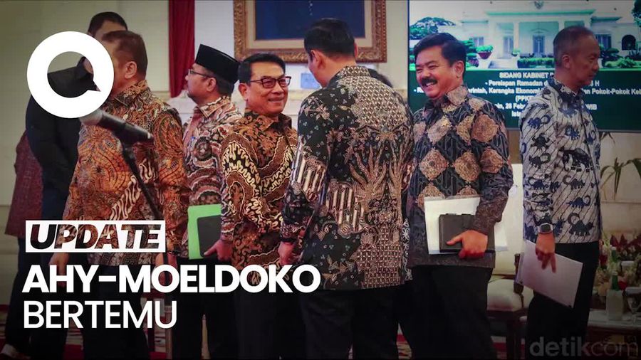 Respons Moeldoko Seusai Bertemu-Bersalaman dengan AHY di Rapat Kabinet