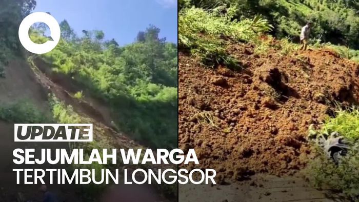 Detik-detik Tebing Longsor Timpa Sejumlah Warga di Luwu Sulsel