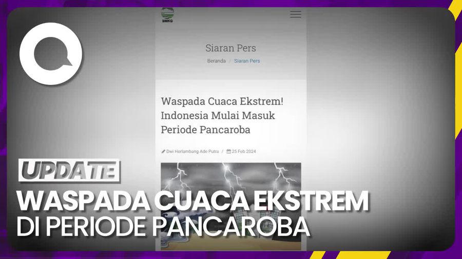 BMKG Wanti-wanti Potensi Cuaca Ekstrem Selama Pancaroba