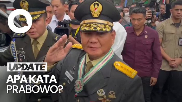 Reaksi Prabowo Seusai Menyandang 4 Bintang di Pundaknya