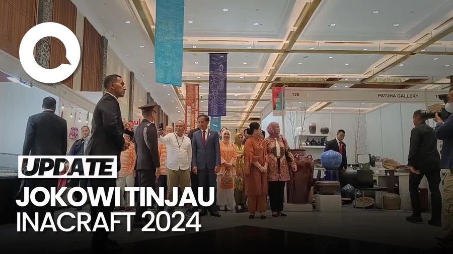 Presiden Jokowi-Iriana Tinjau Pameran Inacraft 2024 di JCC Senayan