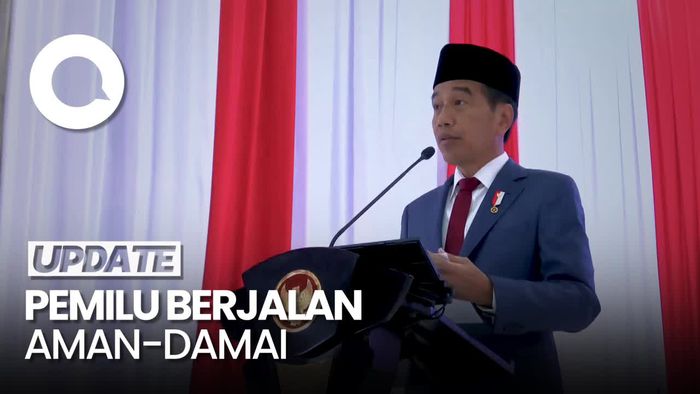 Jokowi: Terima Kasih TNI-Polri Pemilu Berjalan Aman, Walaupun Ada Riak Kecil