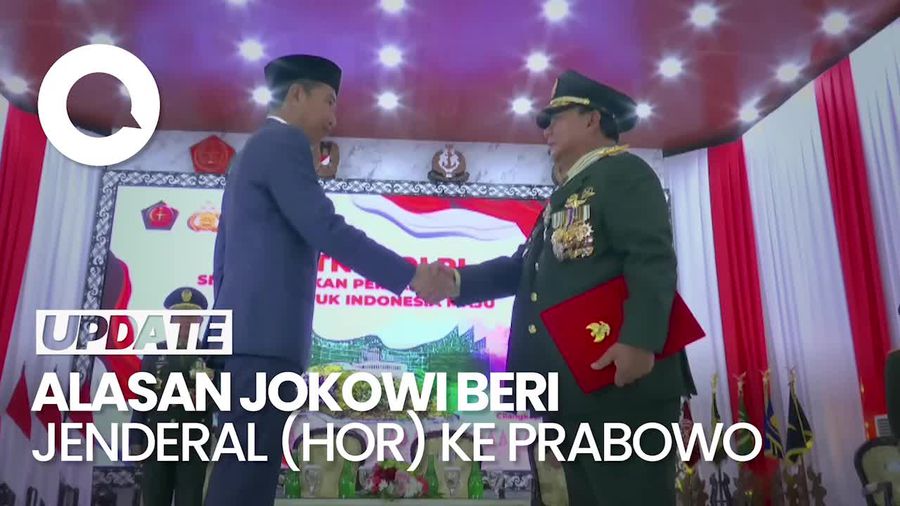 Jokowi Sebut Pemberian Jenderal TNI (HOR) ke Prabowo Atas Usul Panglima 