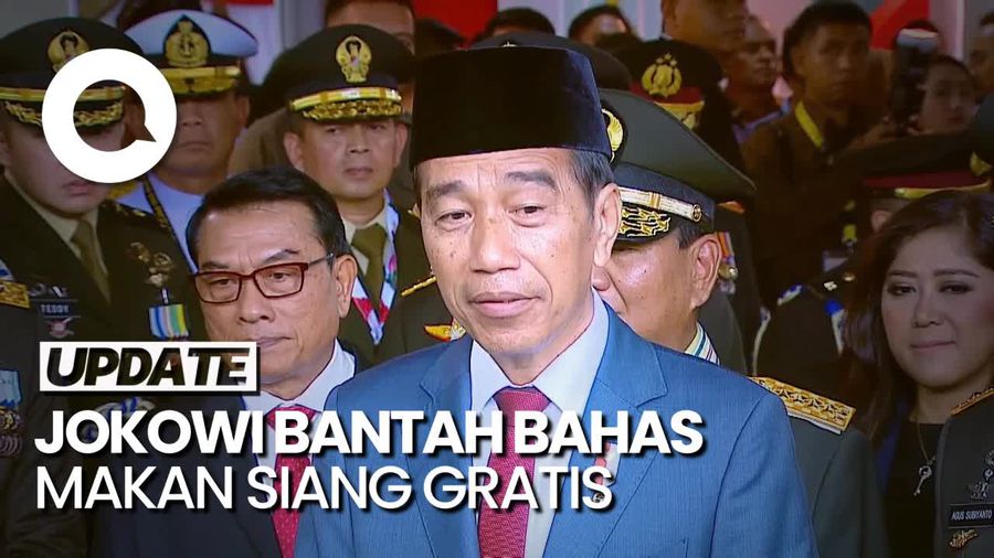 Jokowi Bantah Bahas Program Makan Siang Gratis di Sidang Kabinet