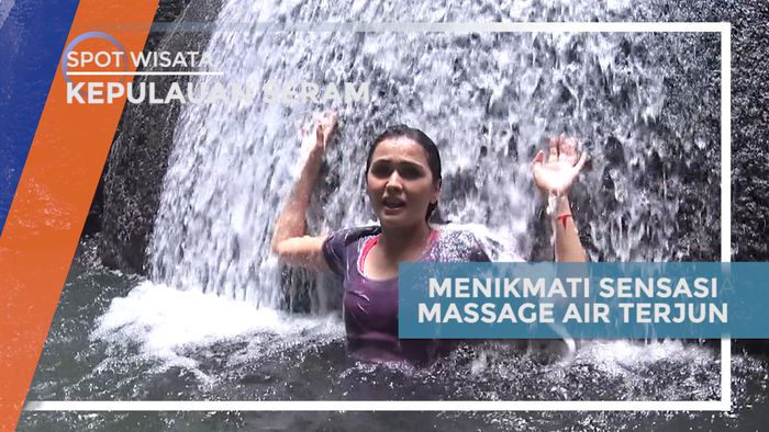 Menikmati Sensasi Nyaman Pijatan Aliran Air Terjun Lumoli, Kepulauan Seram