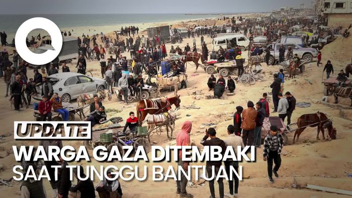 Israel Tembaki Kerumunan Warga Gaza yang Tunggu Bantuan, 104 Orang Tewas