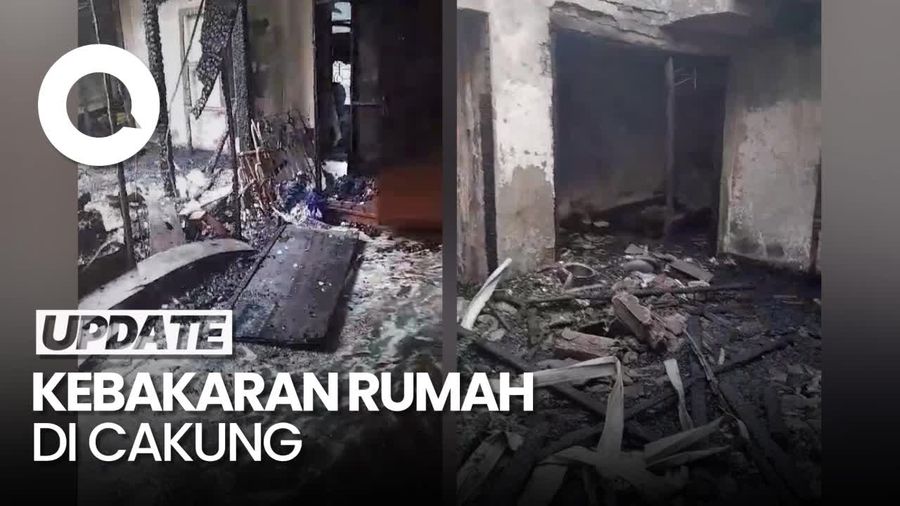 Kondisi Rumah 2 Lantai di Cakung Seusai Dilahap Si Jago Merah