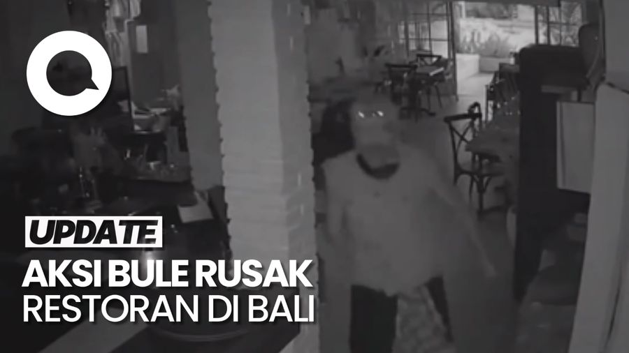 Momen Bule Diduga Gunakan Kapak Rusak Restoran di Bali