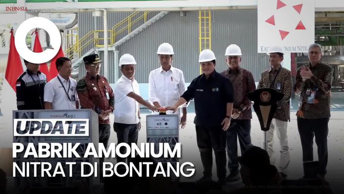 Momen Jokowi Resmikan Pabrik Amonium Nitrat Senilai 1,2 T di Kaltim