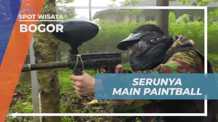 Adu Ketangkasan Tembak-menembak Dengan Paintball di Bogor