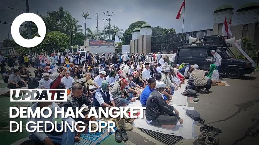 Massa Demo Dukung Hak Angket Geruduk DPR