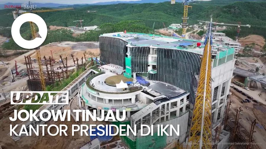 Momen Jokowi Tinjau Kantor Presiden di IKN yang Progresnya Capai 74%