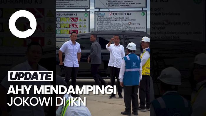 Momen AHY Semobil dengan Jokowi saat Kunker ke Istana Presiden di IKN