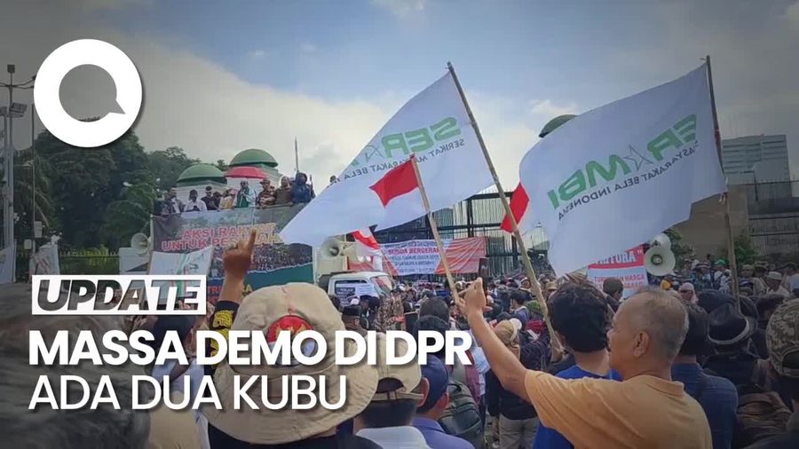 Massa Dukung Hak Angket Minta Petugas Usir Massa Tolak Hak Angket