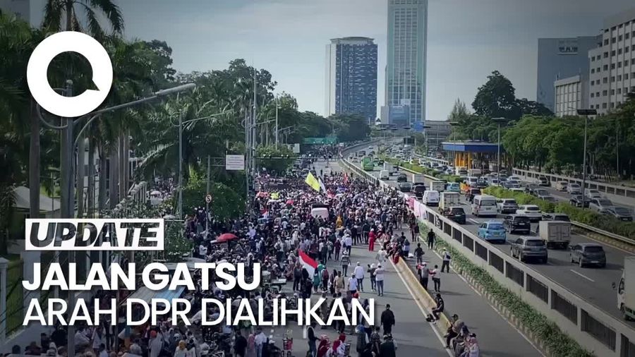 Ada Demo di Depan DPR, Lalin di Jalan Gatot Subroto Ditutup