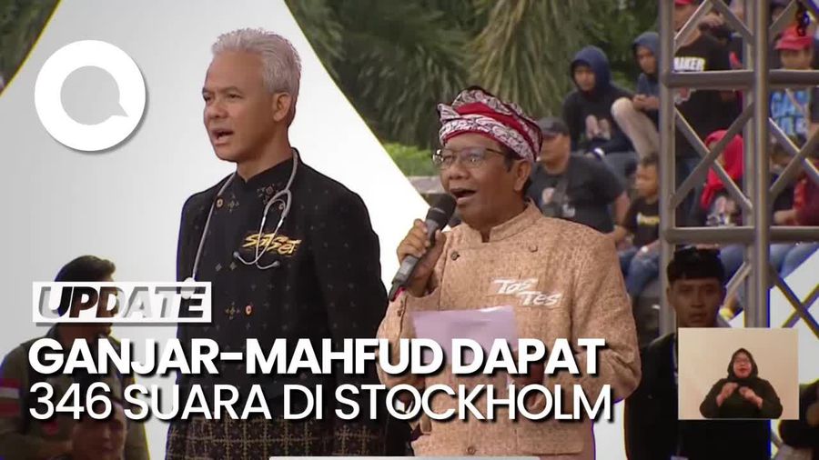 Dapat 346 Suara, Ganjar-Mahfud Unggul di Stockholm Swedia