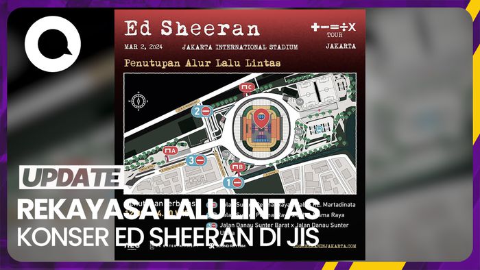 Ini Rekayasa Lalu Lintas Selama Konser Ed Sheeran di JIS
