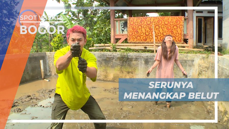 Mengisi Liburan Dengan Keseruan Menangkap Belut di Kolam Lumpur, Bogor