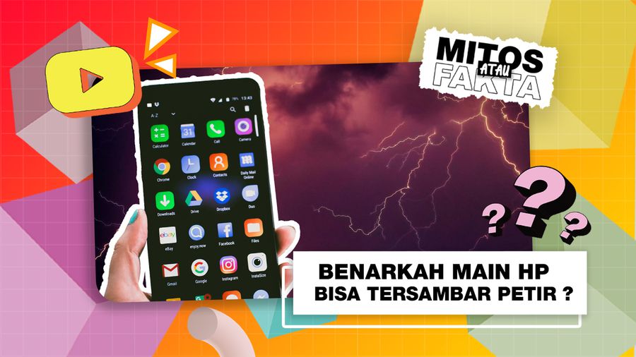 Mitos atau Fakta: Main HP saat Hujan Bisa Tersambar Petir