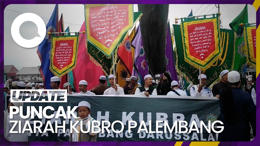 Ribuan Jamaah Ikuti Kirab Puncak Ziarah Kubro di Palembang
