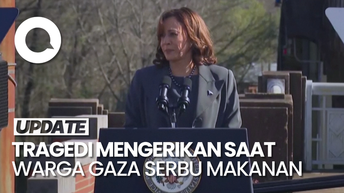 Israel Tembaki Warga Gaza Saat Serbu Bantuan, Kamala: Hati Kami Sedih