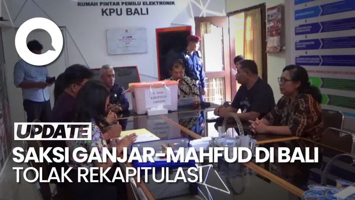 Saksi Ganjar-Mahfud Tolak Hasil Rekapitulasi Suara 3 Kabupaten di Bali