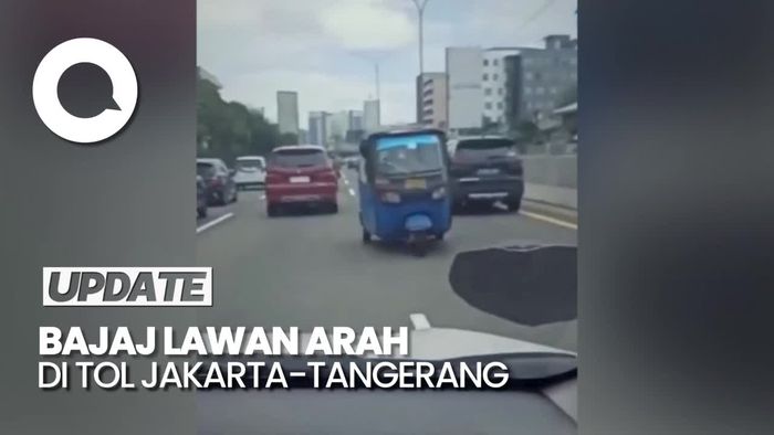 Viral Bajaj Masuk Tol Jakarta-Tangerang, Lawan Arah Pula!