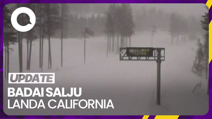 California Memutih Gegara Badai Salju 