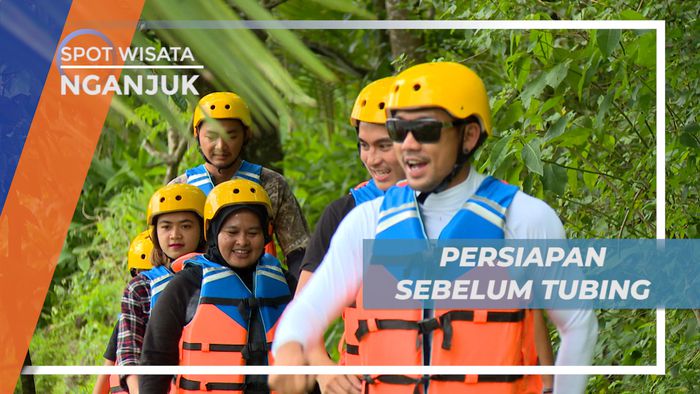 Persiapan Sebelum Menyusuri Derasnya Aliran Sungai di Kecamatan Sawahan, Nganjuk