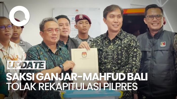 Saksi Ganjar-Mahfud Bali Tolak Hasil Rekapitulasi Pilpres, KPU Buka Suara