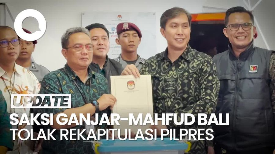 Saksi Ganjar-Mahfud Bali Tolak Hasil Rekapitulasi Pilpres, KPU Buka Suara
