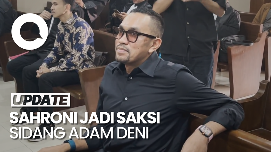 Penampakan Sahroni Jadi Saksi di Sidang Adam Deni