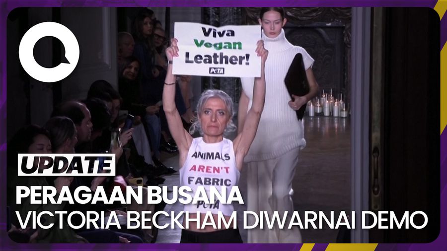 Peragaan Busana Victoria Beckham di Paris Didemo Aktivis Hewan